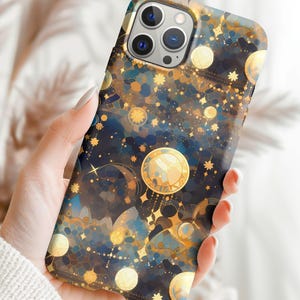 Celestial Cosmic Magnetic Tough Cases | Moon & Stars Phone Case | Stargazer MagSafe Compatible Case | iPhone 13 14 15 16 Pro ProMax Mini