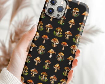 Stained Glass Mushroom Magnetic Tough Cases | Fungi Phone Case | Phone Case for Mushroom Lover | iPhone 16 15 14 Pro Max 13 Mini
