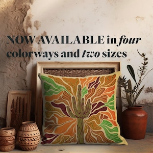 Your Highest Excitement– Double-Sided Desert Pillow | Cactus Throw Pillow | Mystical Southwest Home Decor | Housewarming Gift
