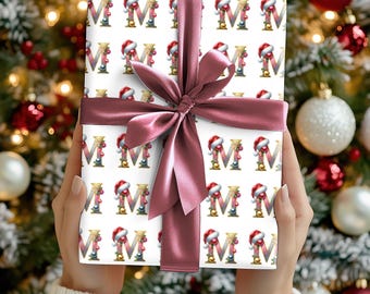 Personalized Initial Christmas Wrapping Paper