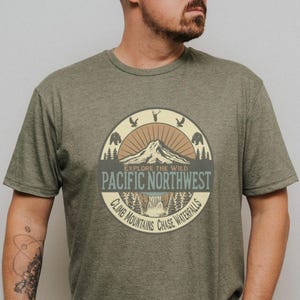 Pacific Northwest T-Shirt | Oregon T-shirt | PNW Shirt | West Coast Shirt | Portland Oregon | Gift for Hiker or Outdoor Enthusiast