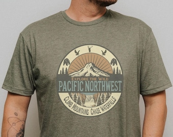 Pacific Northwest T-Shirt | Oregon T-shirt | PNW Shirt | West Coast Shirt | Portland Oregon | Gift for Hiker or Outdoor Enthusiast