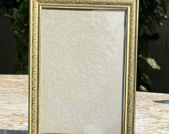 Vintage Embossed Gold Metal Photo Frame: 8x10 Brass Tone Picture Frame ...