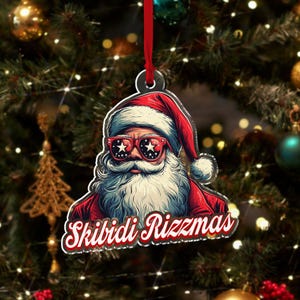 Merry Skibidi Rizzmas Ornament, Skibidi Ornament, 2024 Ornament, Funny Ornament, Ohio Skibidi Toilet Rizz. Ornament Gift for Him, Her