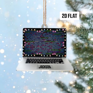 Personalized Computer Programmer 2D Flat Ornament, Coder Manager Christmas Ornament, Programmer Ornament, Gift For Computer Programmer