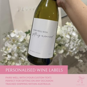 Pairs Well With Any Special Occasion | Personalised Wine and Champagne Labels | Birthday | Engagements | Milestones | 375mL and 750mL