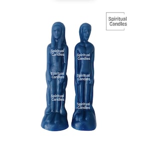 Blue Figure candles, spell candles, Figure candles, Health candles, Velas con figuras azul, Velas de hechizo, Velas con figuras