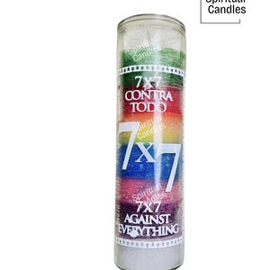 7x7 against everything, Seven Times Seven, 7x7 contra todo, Cleansing candle, Vela de limpia