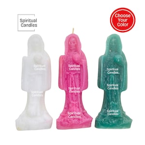 Holy Death figure Candles, Holy Death Altar Candles, Velas de la Santa Muerte, Velas del Altar de la Santa Muerte