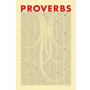 Book of Proverbs Poster of Proverbs Bible verse wall art Christian scripture poster Inspirational Bible quote poster wall typography print