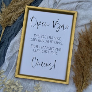 OpenBar Sign Wedding Digital Download Wedding Sign as PDF for self-printing