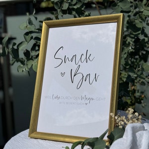 Snackbar Wedding Sign Wedding Stationery Digital Download for Self-Printing