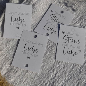 Bastoncini luminosi scintillanti Lascia che il tuo amore risplenda, 2 modelli, mille stelle, matrimonio con bastoncini luminosi, PDF | 5x7 cm