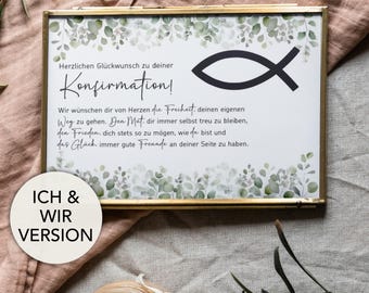 Confirmation cash gift template to print | DIY gift idea for confirmation boy or girl | Printable cash gift PDF 2 versions