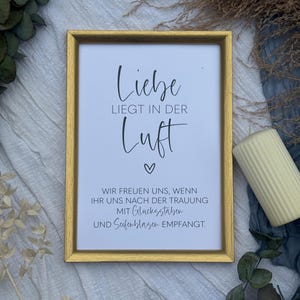 Love is in the air – Soap bubbles lucky sticks sign wedding • Digital download • Printable Wedding Sign • PDF for self-printing