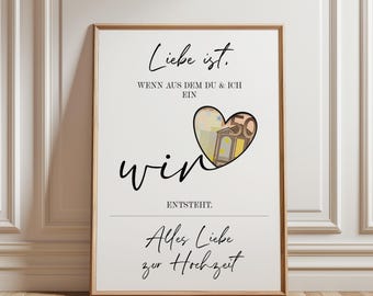 Digital wedding cash gift | Wedding poster | DIY gift for the bride and groom | Wedding cash gift | Last-minute instant download A4