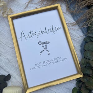 Bilroséskylt, rosetter till bilen, bröllopsskylt för självutskrift som PDF-format, digital nedladdning i 4 format, bröllop