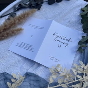 Libretto per la chiesa, libretto per il matrimonio, libretto per il matrimonio, matrimonio personalizzato e gratuito o matrimonio in chiesa come PDF scaricabile per la stampa autonoma, modello Canva