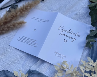 Wedding booklet, personalized wedding booklet, for civil or religious ceremonies as a PDF download for self-printing, Canva template