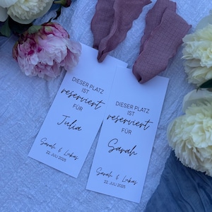 Reserviert Schilder Hochzeit personalisiert – Tischschild Vorlage Trauung DIY Canva Design zum Download | Platzkarte Printable Deko