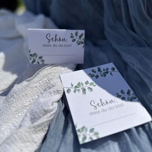 Marque-place | Content que tu sois là ! | Marque-places blancs auto-étiquetables | Marque-places mariage anniversaire confirmation communion
