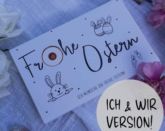 Toffifee Banderole Ostern, Vorlage zum Drucken Schokolade,Ostergeschenk Kleinigkeit  verschenken,Kraftpapier geeignet,Frohe Ostern,Osterhase