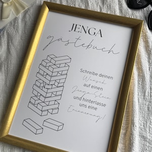Letrero de boda con libro de visitas de Jenga | Descarga digital | Libro de visitas | Juegos de boda imprimibles | Impresión instantánea | Recuerdo de boda