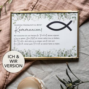 Communion money gift template to print | DIY gift idea for confirmation boy or girl | Printable money gift PDF 2 versions