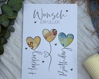 Cash gift for birthday | Wish fulfiller | Last minute gift for birthday PDF immediate download | Gift | Birthday present