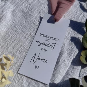 Reserviert Schilder Hochzeit personalisiert – Tischschild Vorlage Trauung DIY Canva Design zum Download | Platzkarte Printable Deko