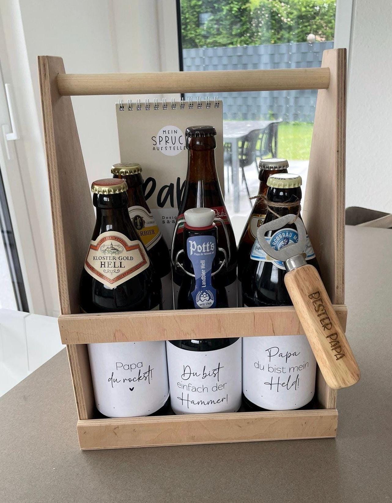 Father's Day banderoles for beer bottles, gift for dad, birthday, Father's Day gift idea, DIY gift for dad, gift for child, birthday, PDF