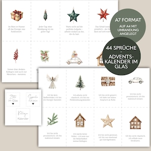 Utskrivbara adventskalenderordspråk för kollegor | Gör-det-själv-kalender för kollegor | för anställda | Roliga ordspråk PDF digital nedladdning
