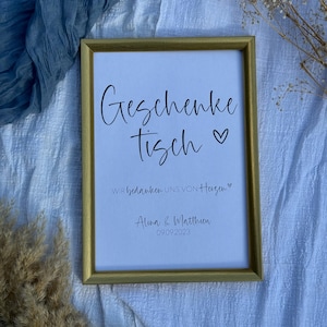 Geschenketisch Hochzeit Schild • Digitaler Download PDF • Hochzeitsschild zum Ausdrucken • personalisierbar • DIY Hochzeitsdeko