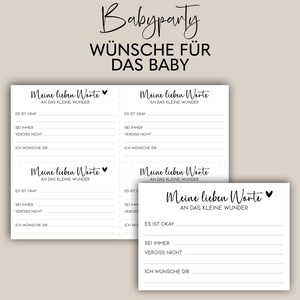 Tarjetas de deseos para bebés, regalos para baby shower, nacimiento, revelación de género, postal A6, recuerdo del bebé, deseos, descarga digital, PDF