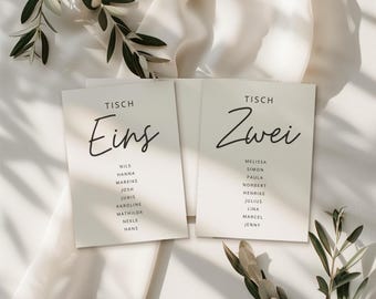 Table numbers, table templates from 1-12 for your dream wedding to print yourself, Canva template, wedding number, table numbers wedding, table decoration