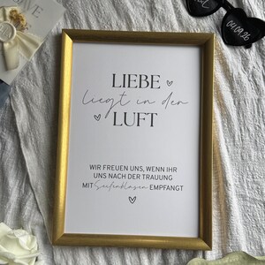 Zeepbellen Liefde hangt in de lucht Trouwdecoratie | Digitale download | Printbare trouwdecoratie | Direct printen | Ceremonie en receptie | PDF