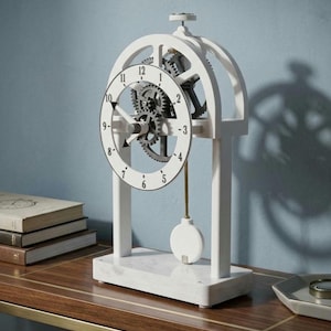 Pendulum Desk Clock, Customizable Desk Decor with LED.