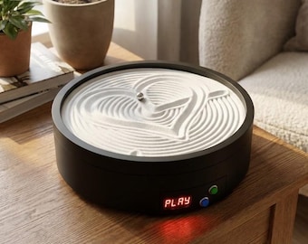 Automatic Zen Garden Sand Bowl, Kinetic Art, Stress Relief Desktop Gift for Engineers.