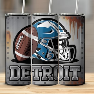 Detroit 20oz Skinny Tumbler Wrap PNG, Sport 20oz Tumbler PNG, Mascot Sublimation Tumbler PNG Digital Download