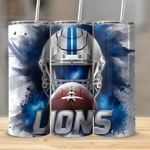 Lion 20oz Skinny Tumbler Wrap PNG, Sport 20oz Tumbler PNG, Mascot Sublimation Tumbler PNG Digital Download