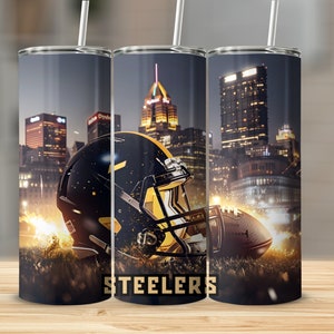 Pittsburgh 20oz Skinny Tumbler Wrap PNG, Sport 20oz Tumbler PNG, Mascot Sublimation Tumbler PNG Digital Download