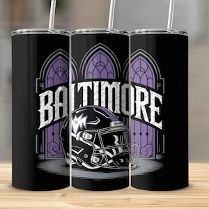 Baltimore 20 oz skinny gobelet Wrap PNG, sport 20 oz gobelet PNG, mascotte Sublimation gobelet PNG en téléchargement numérique