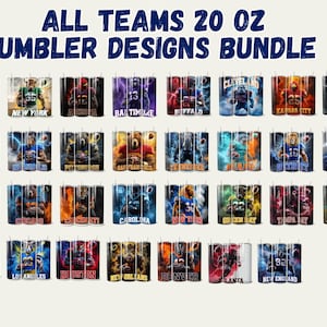32 Bundle 20oz Football Tumbler Wrap, All Teams 20oz Tumbler Designs Bundle, 20oz Skinny Tumbler Wrap PNG, Mascot Sublimation Tumbler PNG