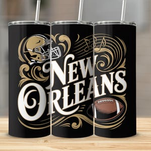 New Orleans 20oz Skinny Tumbler Wrap PNG, Sport 20oz Tumbler PNG, Mascot Sublimation Tumbler PNG Digital Download