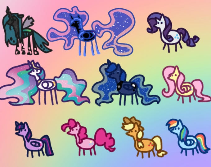 My Little Pony Acrylic Pins - Etsy