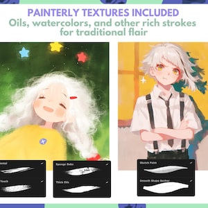 Procreate Brushes: Ultimate Anime and Manga Collection, 3500+ Brushes for Nature, Anatomy, Hair, Chibi, Textures, and Effects image 5