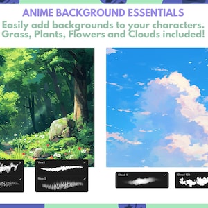 Procreate Brushes: Ultimate Anime and Manga Collection, 3500+ Brushes for Nature, Anatomy, Hair, Chibi, Textures, and Effects image 8