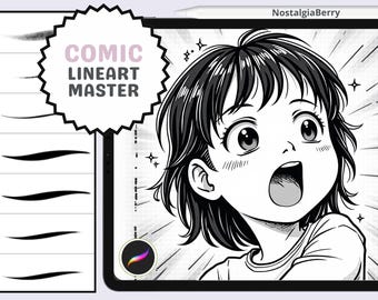 Procreate Brushes: Comic Lineart Brushes for Crisp Inking, Dynamic Lines, and Professional Digital Illustration