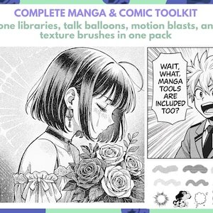 Procreate Brushes: Ultimate Anime and Manga Collection, 3500+ Brushes for Nature, Anatomy, Hair, Chibi, Textures, and Effects image 6