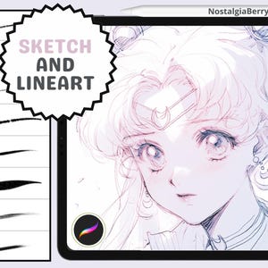 Procreate Brushes: Ultimate Sketch and Lineart Set, 37 Brushes for Anime, Manga, and Comic Creations